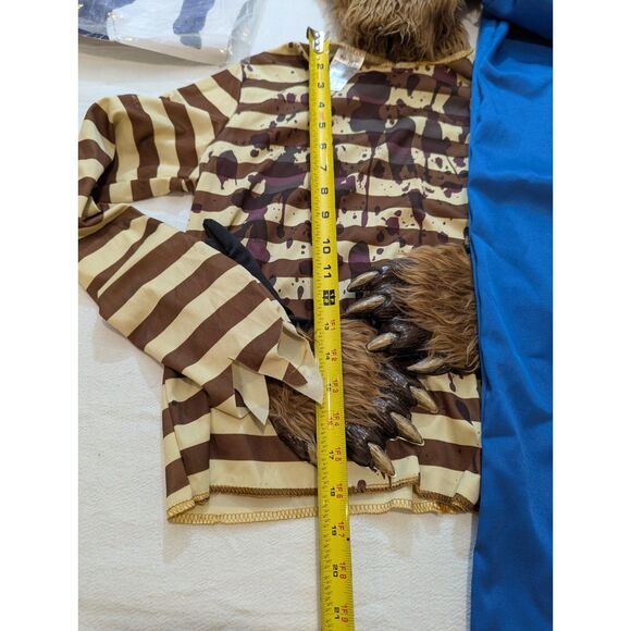 Spirit Halloween Deadly Bear Kids Costume L 12–14 Mask Gloves Overalls Shirt - Picture 5 of 9